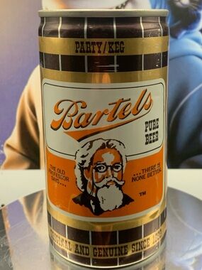 Vintage Beer Can Bartels Pure Beer Party Keg Pull Tab Empty Wilkes Barre PA